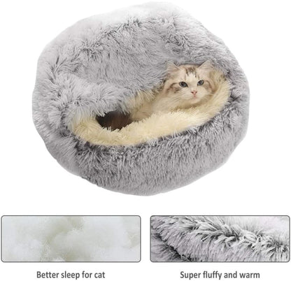 CozyNook Plush Fluffy Dog and Cats Round Bed(Buy 2 Free Shipping)